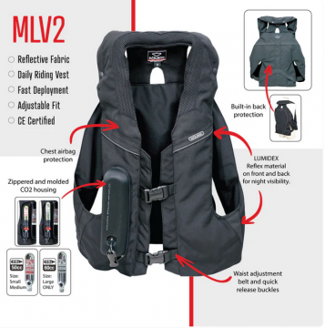 Hit-Air MLV2-C (S) Air Vest with Built-in Back Protector